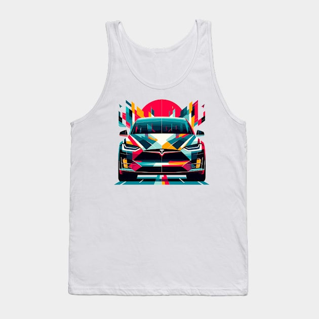 Tesla Model X Tank Top by Vehicles-Art